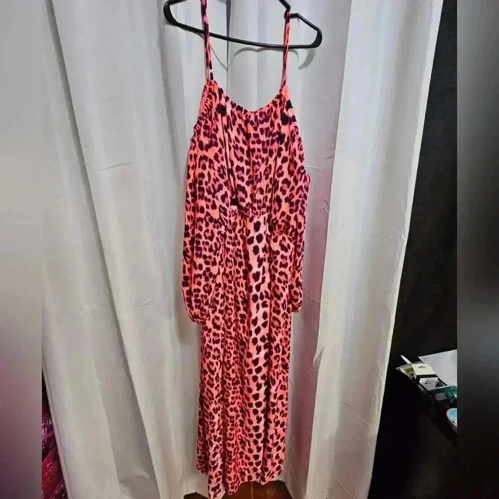 Friday Flamingo Fluorescent Maxi Dress